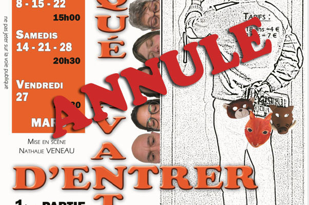 Affiche spectacle annulé